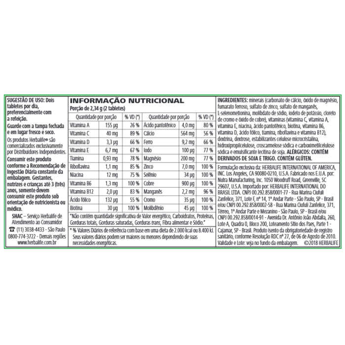 Multivitaminas e Minerais 90 Tabletes - Image 2